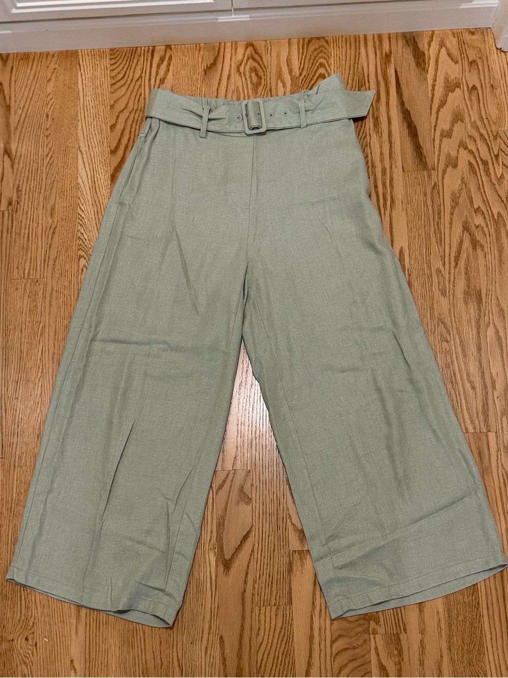 Rachel Zoe Olive Green Wide Leg Belted Pants